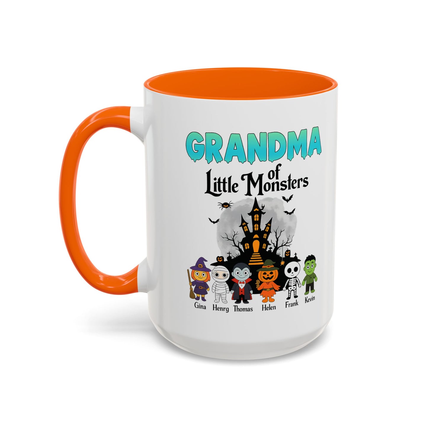 Personalized Grandma of Little Monsters Accent Coffee Mug - PersonalizedFury