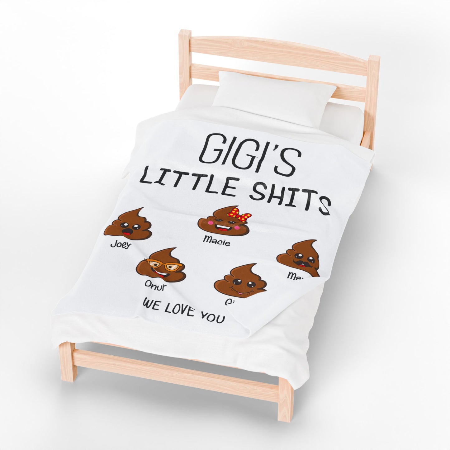 Personalized Funny Gift For Nana - Blanket with Grandkids Names - PersonalizedFury