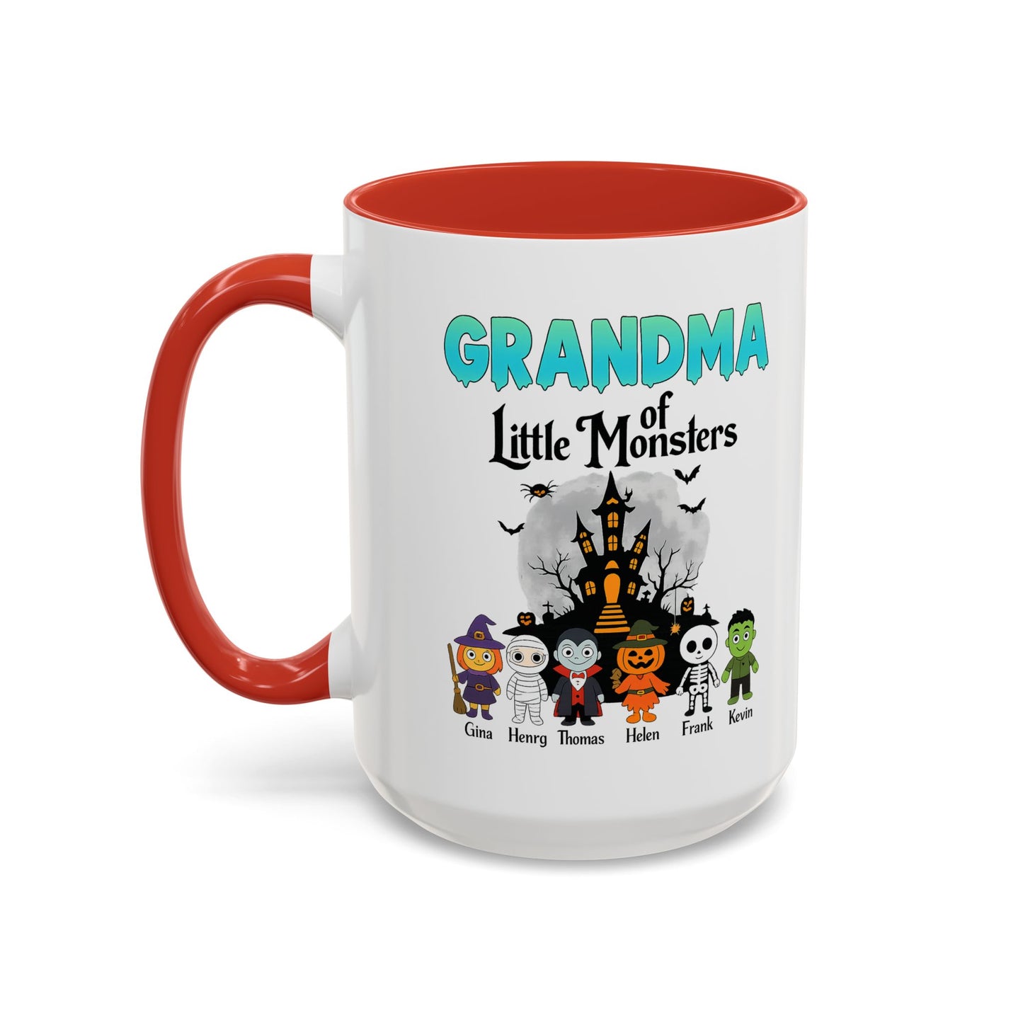 Personalized Grandma of Little Monsters Accent Coffee Mug - PersonalizedFury