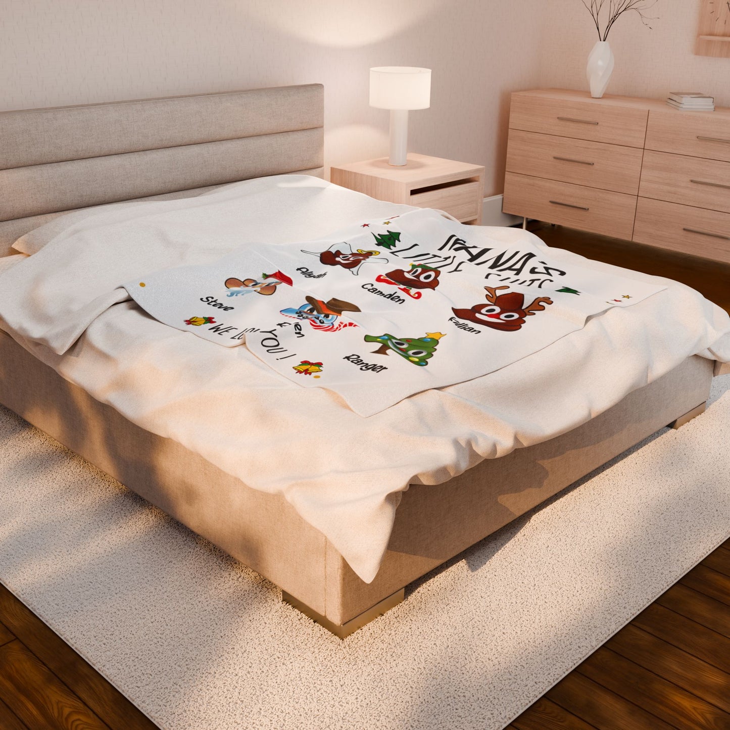 Christmas Gift For Nana - Custom Grandma with Grandkids Names Blanket - PersonalizedFury