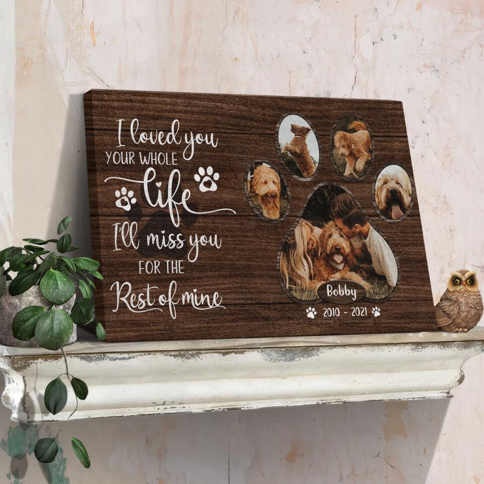 Favorite Hello, Hardest Goodbye – Personalized Dog Memorial Canvas - PersonalizedFury