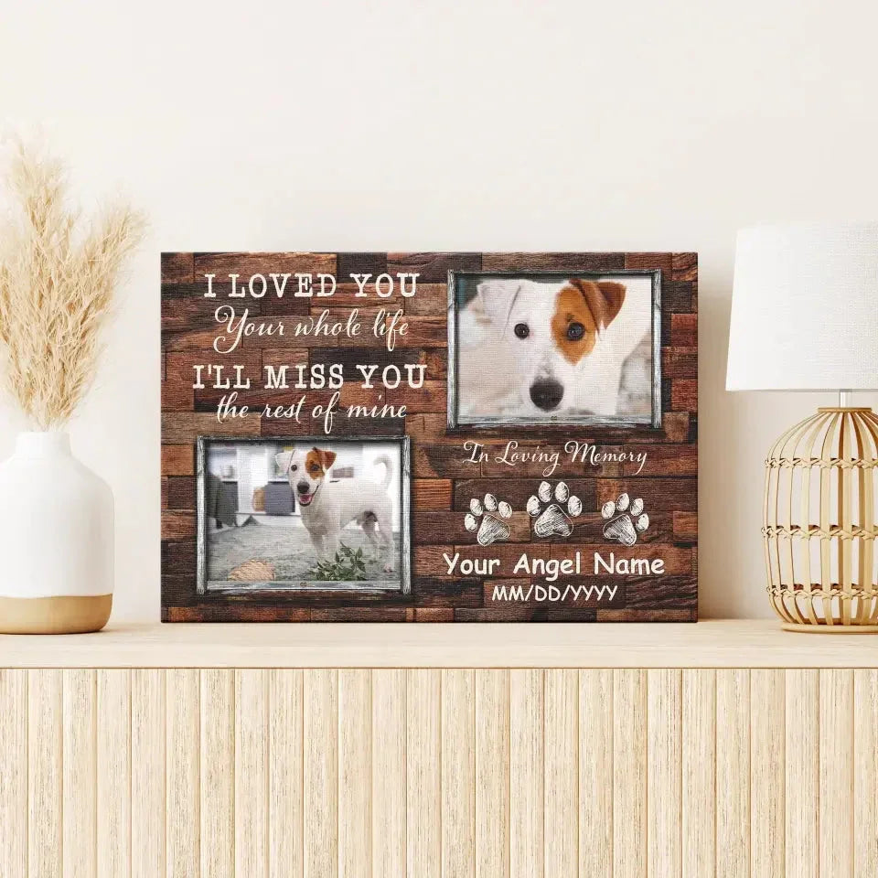 In Loving Memory – Custom Dog Memorial Canvas With Photo - PersonalizedFury
