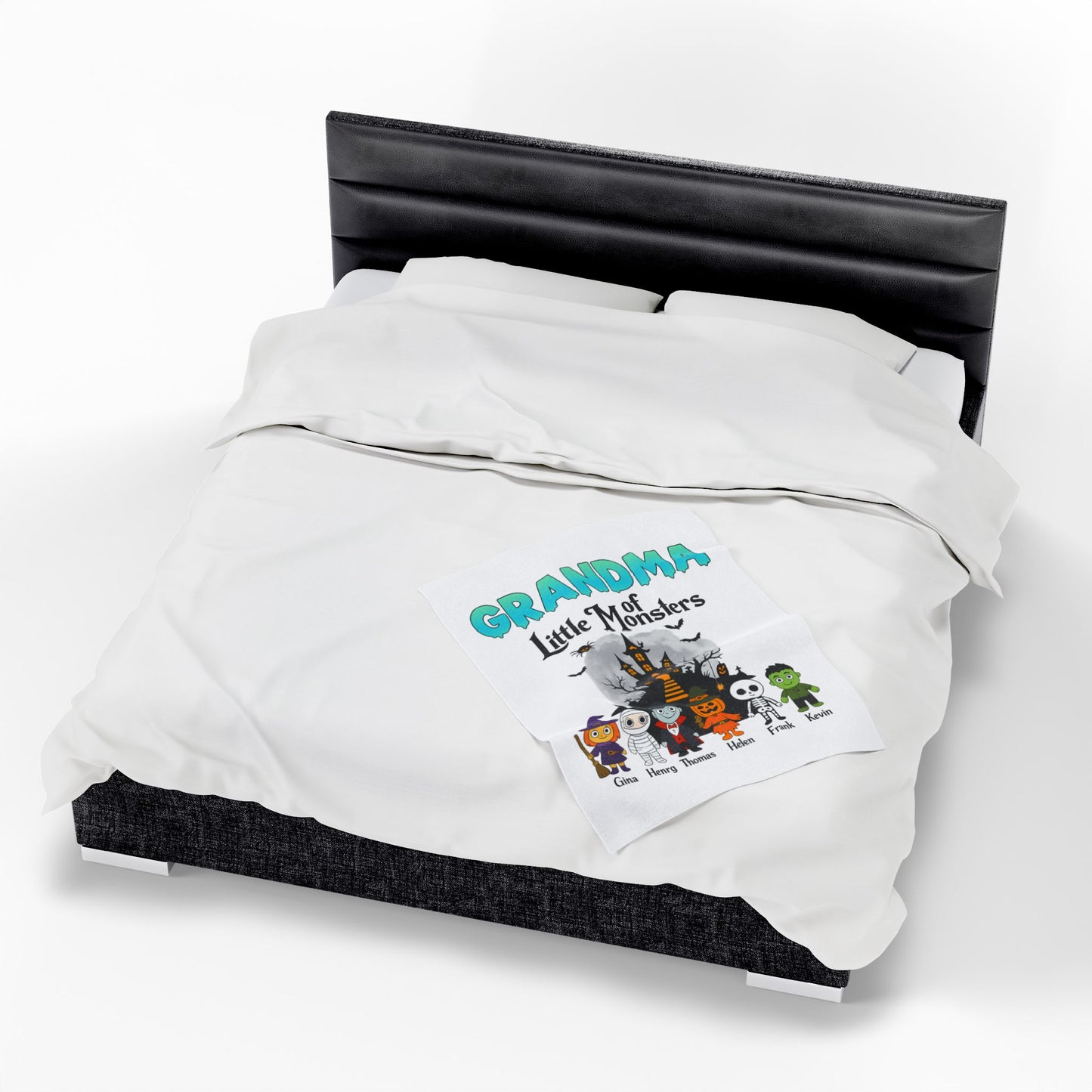 Personalized Grandma of Little Monsters with Grandkids names Blanket - PersonalizedFury