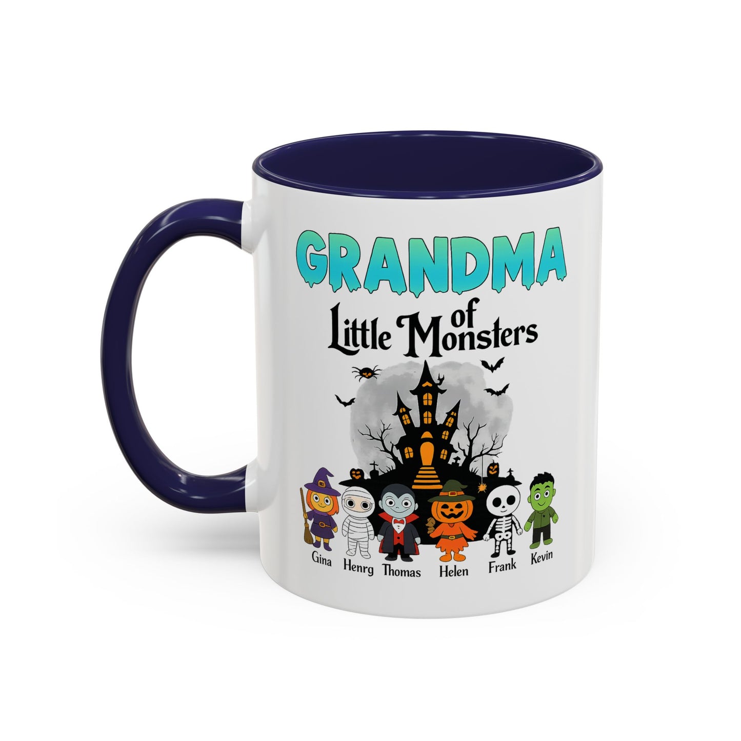 Personalized Grandma of Little Monsters Accent Coffee Mug - PersonalizedFury