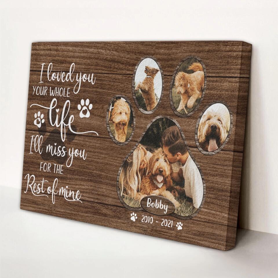 Favorite Hello, Hardest Goodbye – Personalized Dog Memorial Canvas - PersonalizedFury