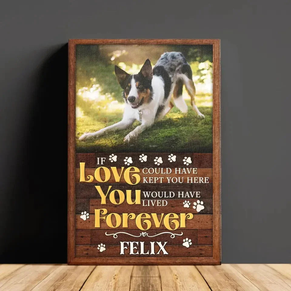Dog Memorial Gift – Custom Photo Canvas with Pet’s Name - PersonalizedFury