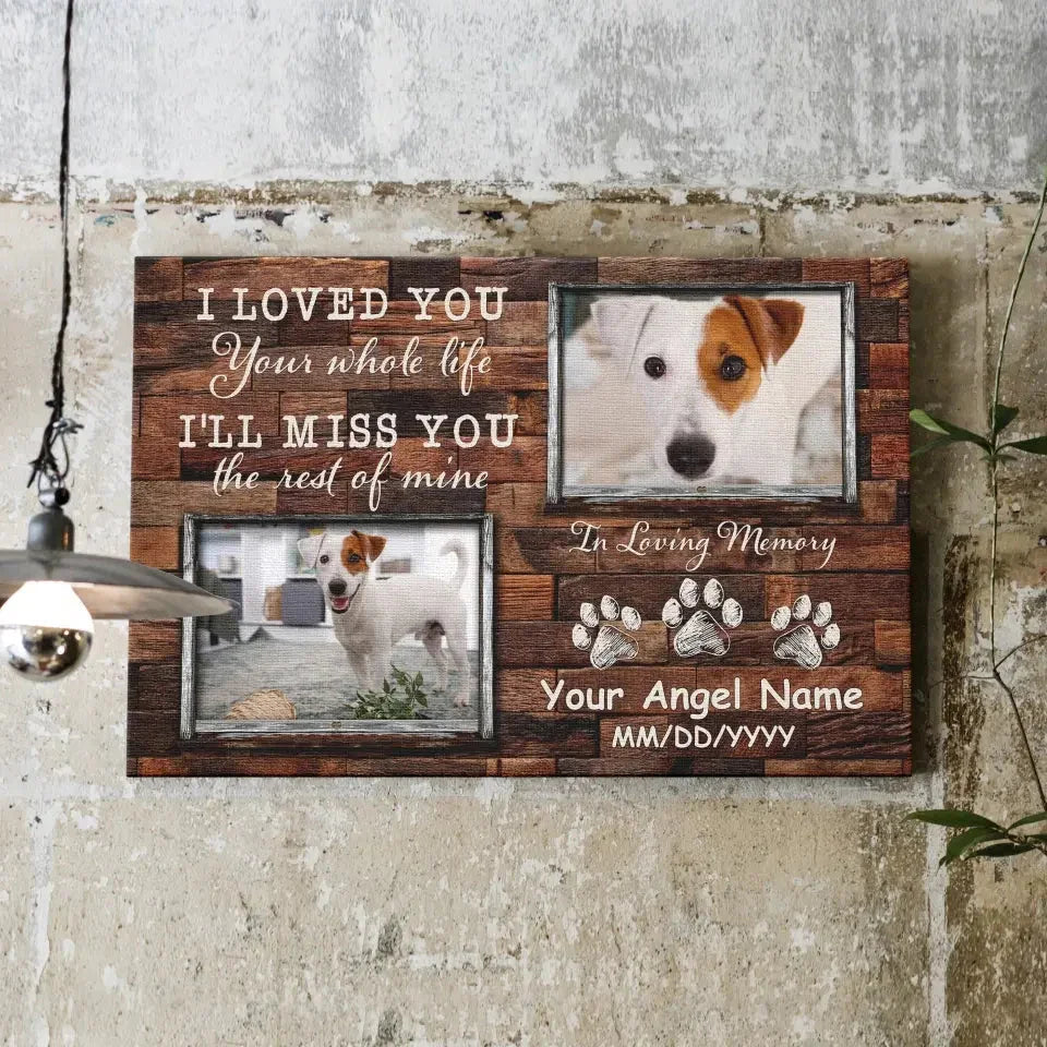 In Loving Memory – Custom Dog Memorial Canvas With Photo - PersonalizedFury