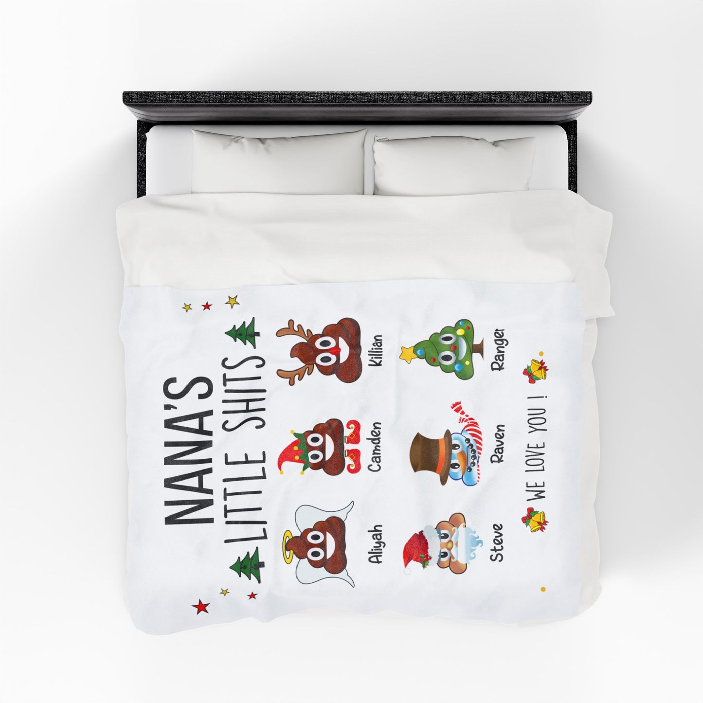 Christmas Gift For Nana - Custom Grandma with Grandkids Names Blanket - PersonalizedFury