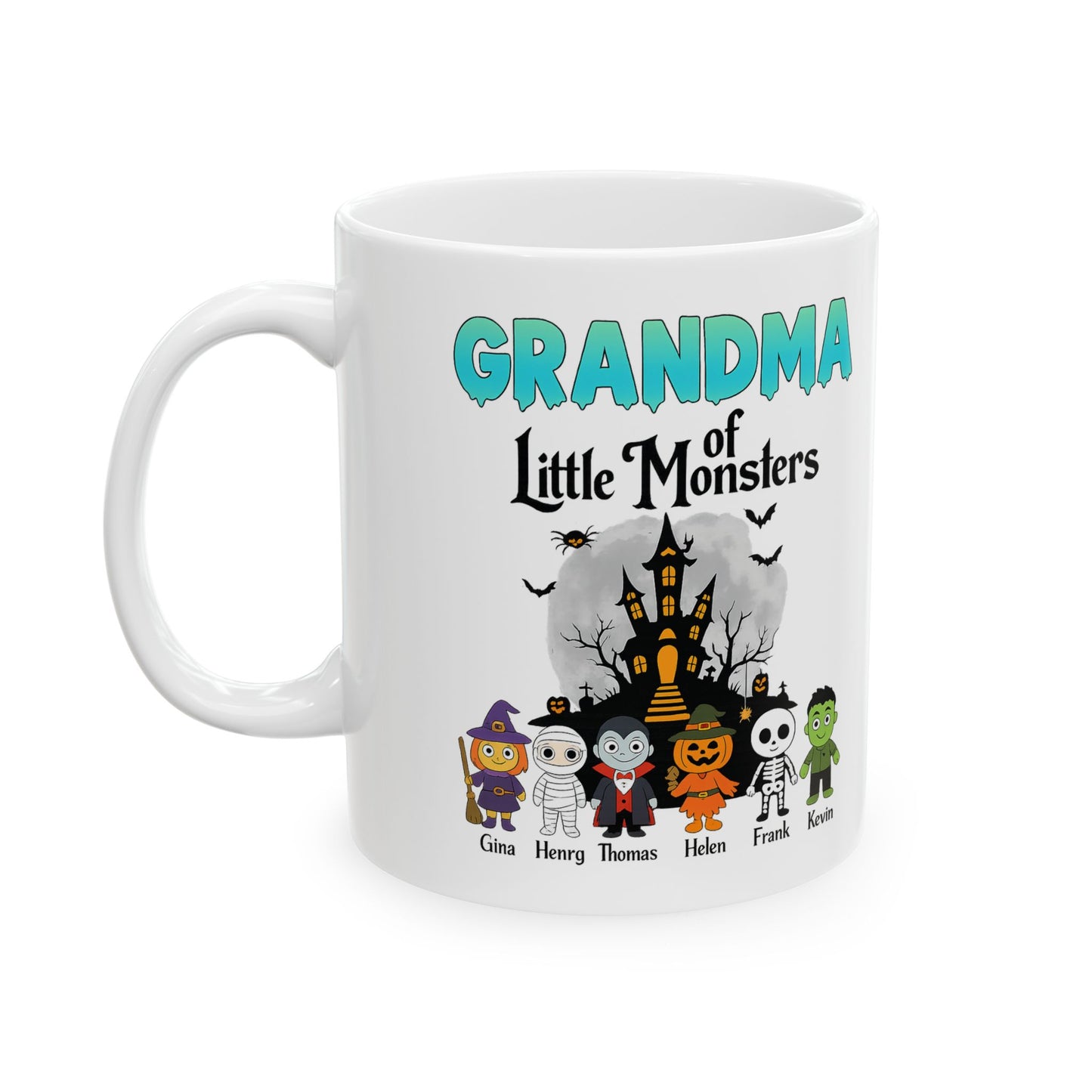 Halloween Gift For Family - Grandma of Little Monsters Coffee Mug - PersonalizedFury