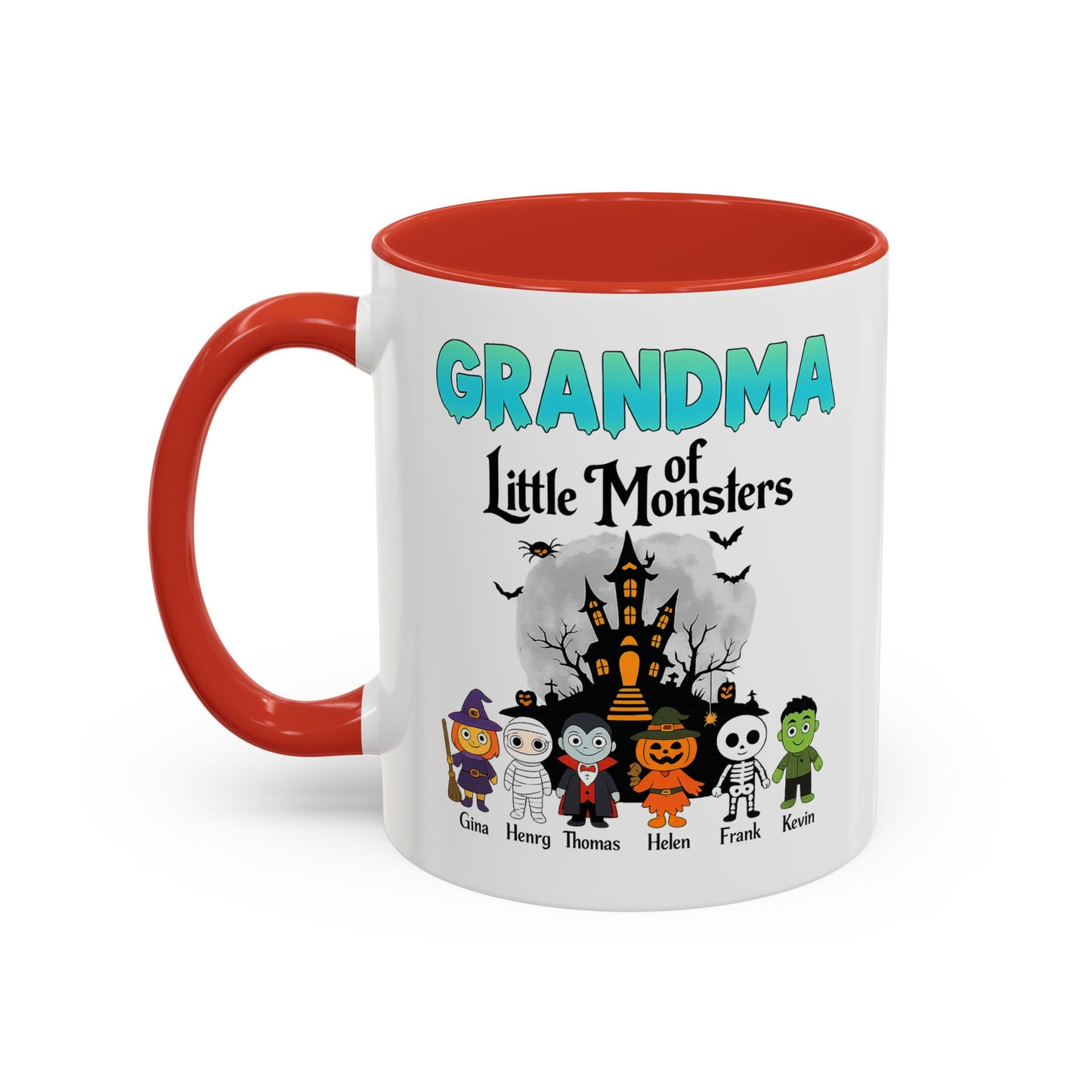 Personalized Grandma of Little Monsters Accent Coffee Mug - PersonalizedFury