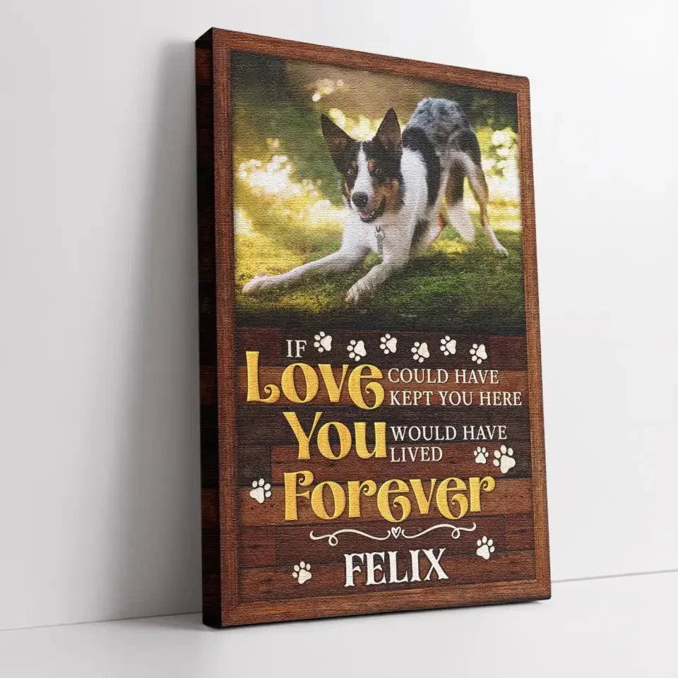 Dog Memorial Gift – Custom Photo Canvas with Pet’s Name - PersonalizedFury