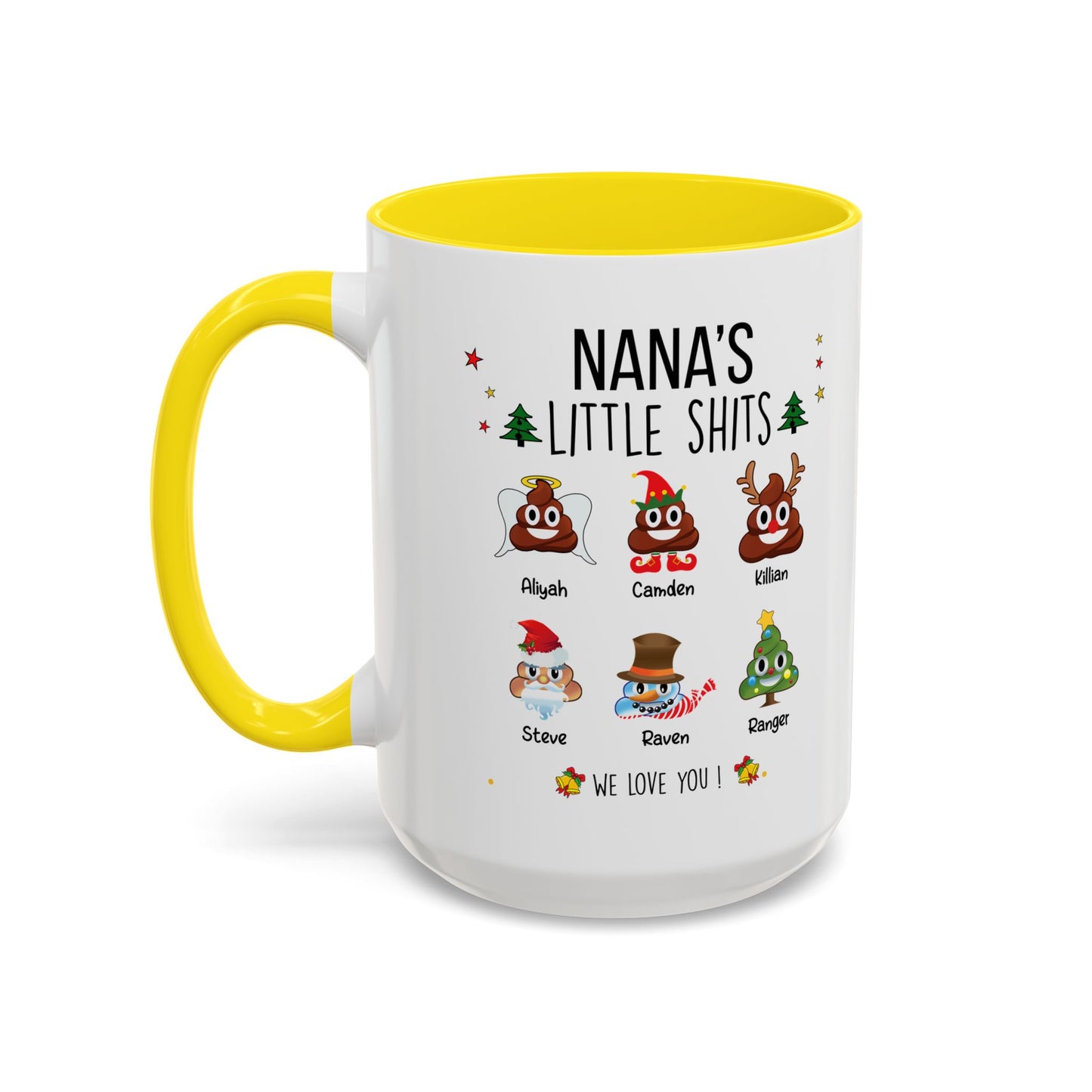 Christmas Gift for Grandma or Mom - Funny Nana Accent Mug - PersonalizedFury