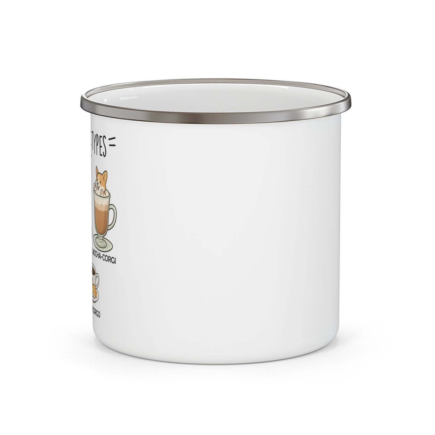 Enamel Camping Mug - Corgi Gift For Corgi and Camping Lovers