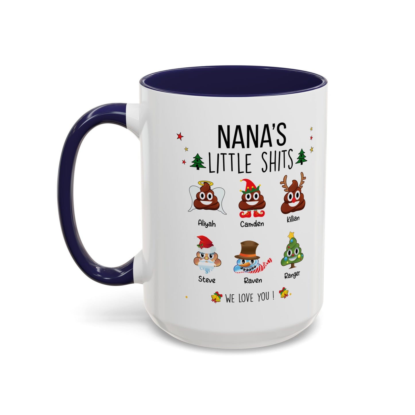 Christmas Gift for Grandma or Mom - Funny Nana Accent Mug - PersonalizedFury