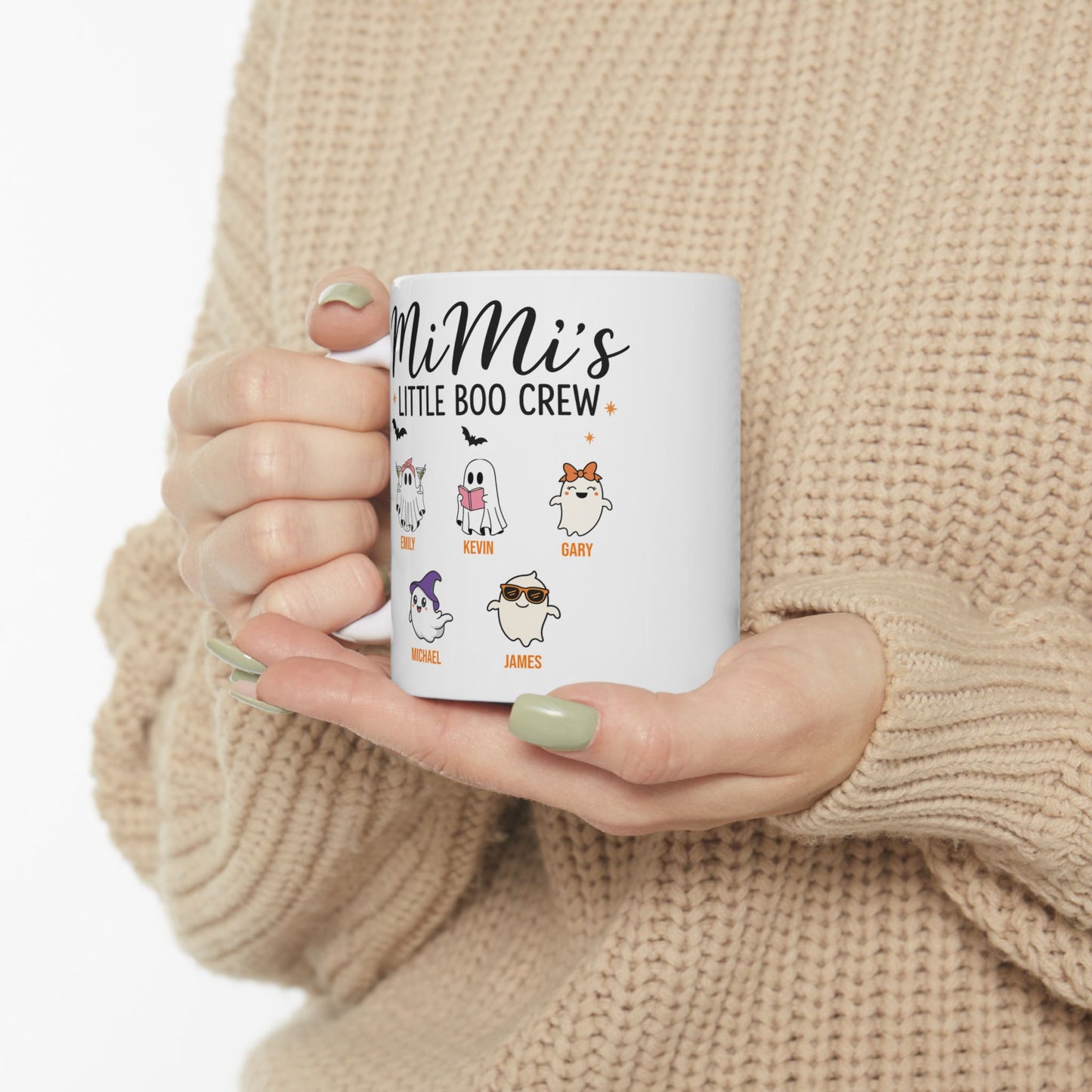 Mimi’s Little Boo Crew Coffee Mug – Personalized Halloween Gift - PersonalizedFury