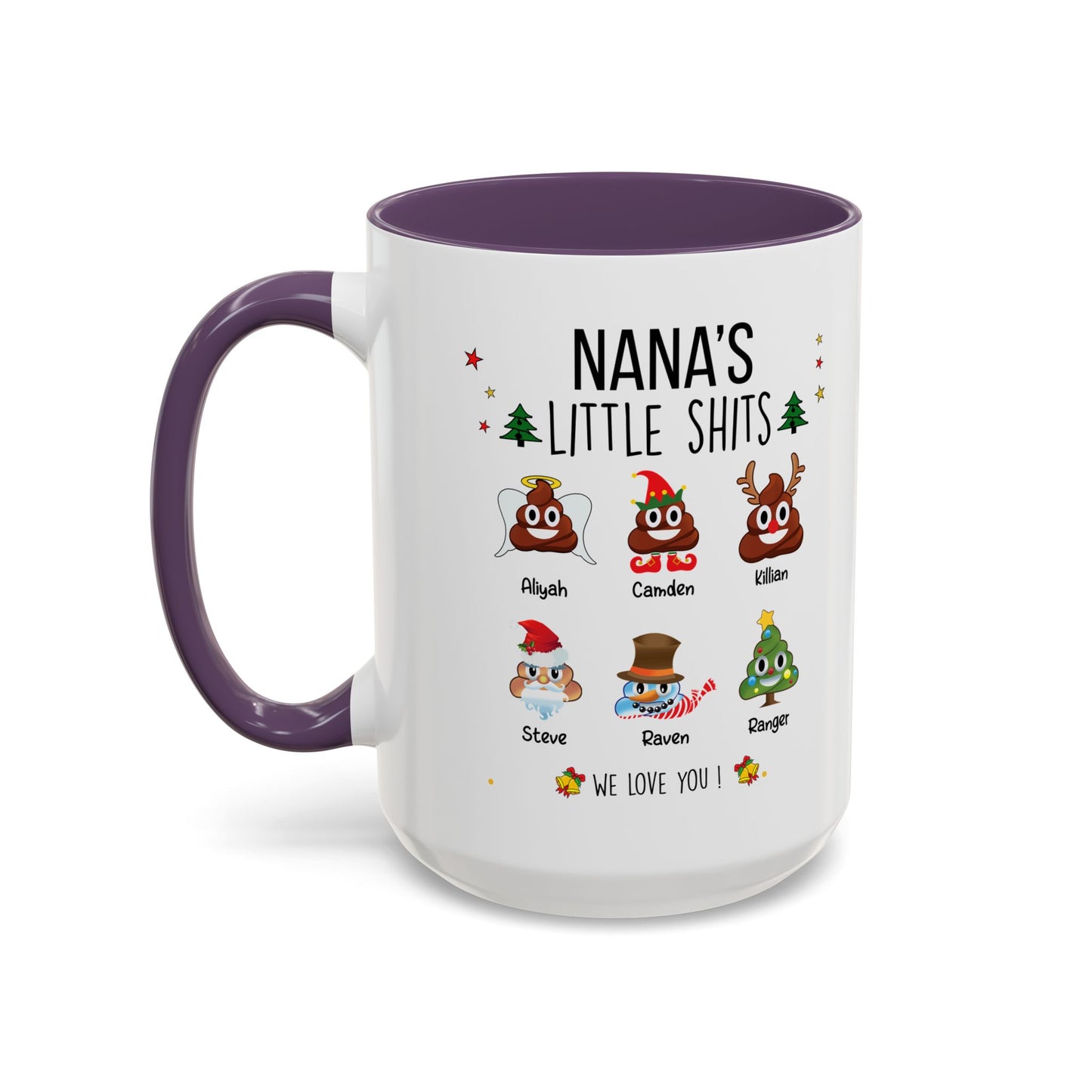 Christmas Gift for Grandma or Mom - Funny Nana Accent Mug - PersonalizedFury