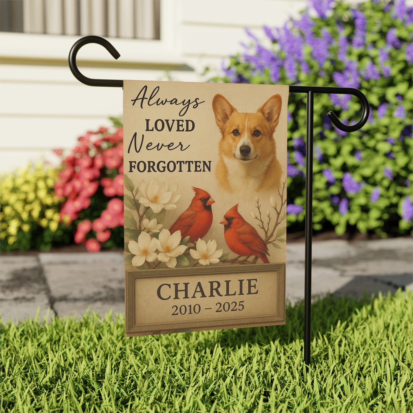 Pet Memorial Flag – Custom Dog Memorial Gift with Name & Years