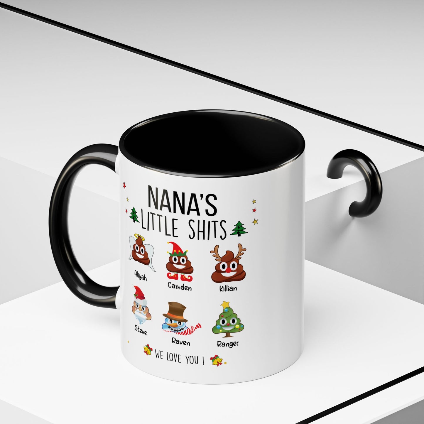 Christmas Gift for Grandma or Mom - Funny Nana Accent Mug - PersonalizedFury