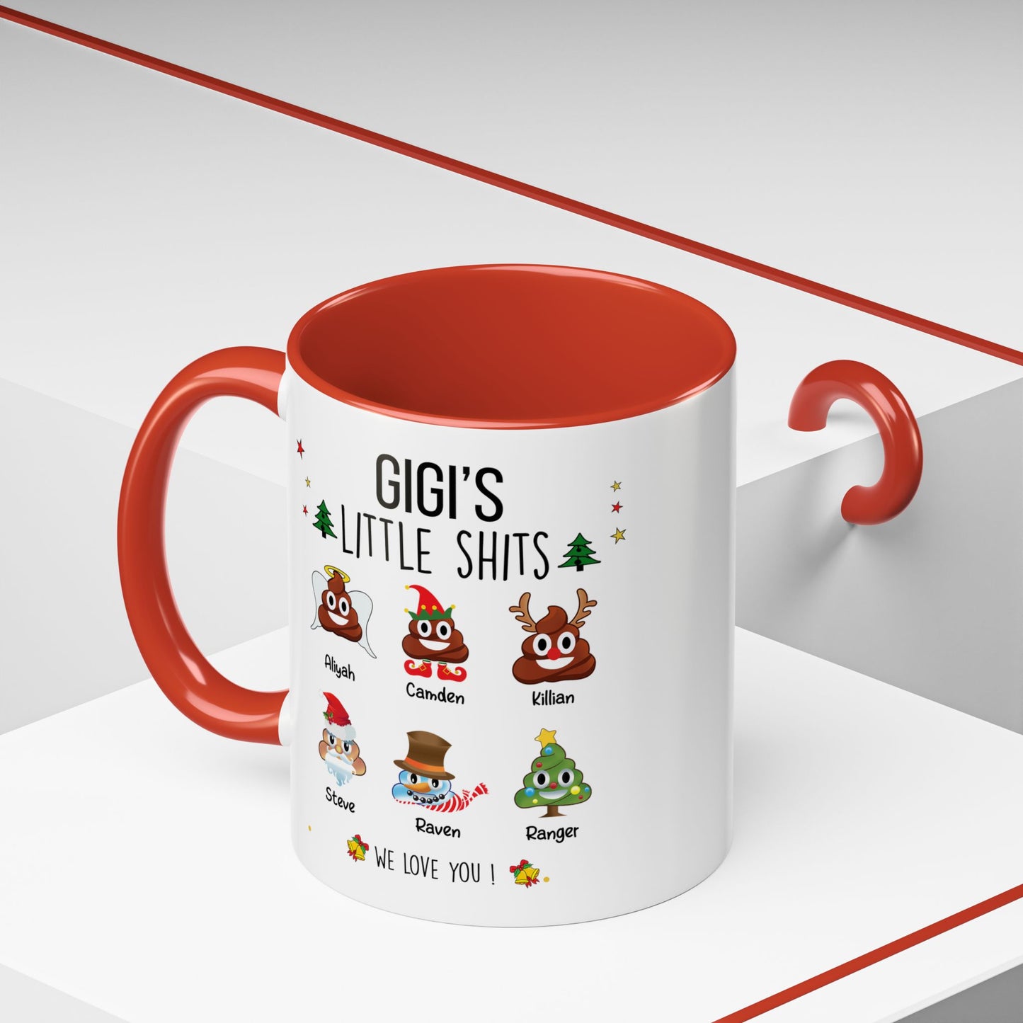 Custom Christmas Gift for Grandma or Mom - Funny Accent Mug - PersonalizedFury
