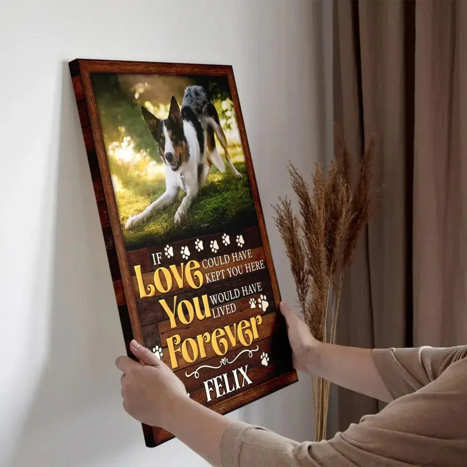 Dog Memorial Gift – Custom Photo Canvas with Pet’s Name - PersonalizedFury