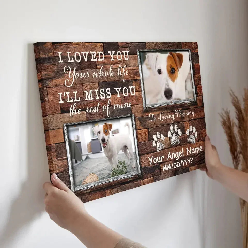 In Loving Memory – Custom Dog Memorial Canvas With Photo - PersonalizedFury