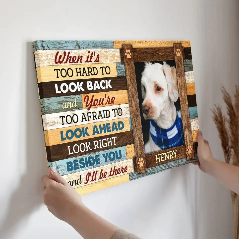 “I’ll Be There” Custom Pet Memorial Canvas – Framed Dog Loss Gift - PersonalizedFury