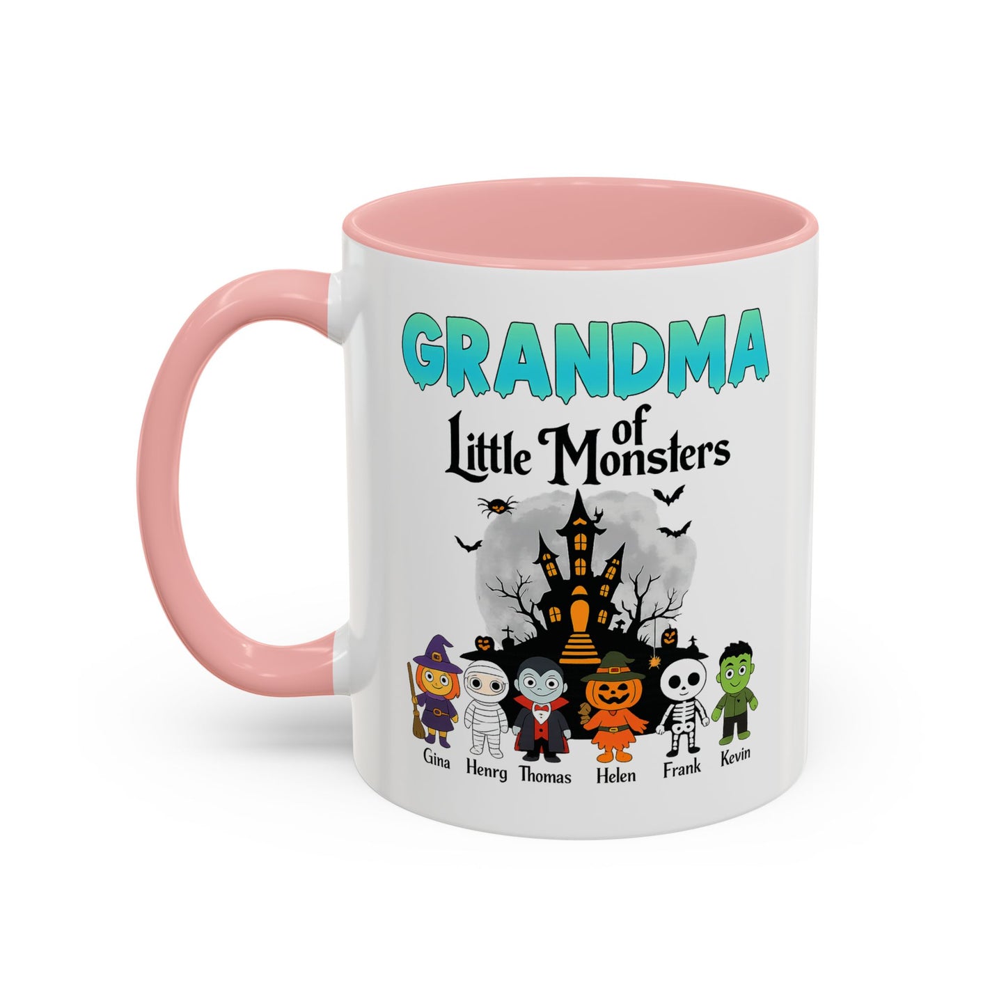 Personalized Grandma of Little Monsters Accent Coffee Mug - PersonalizedFury