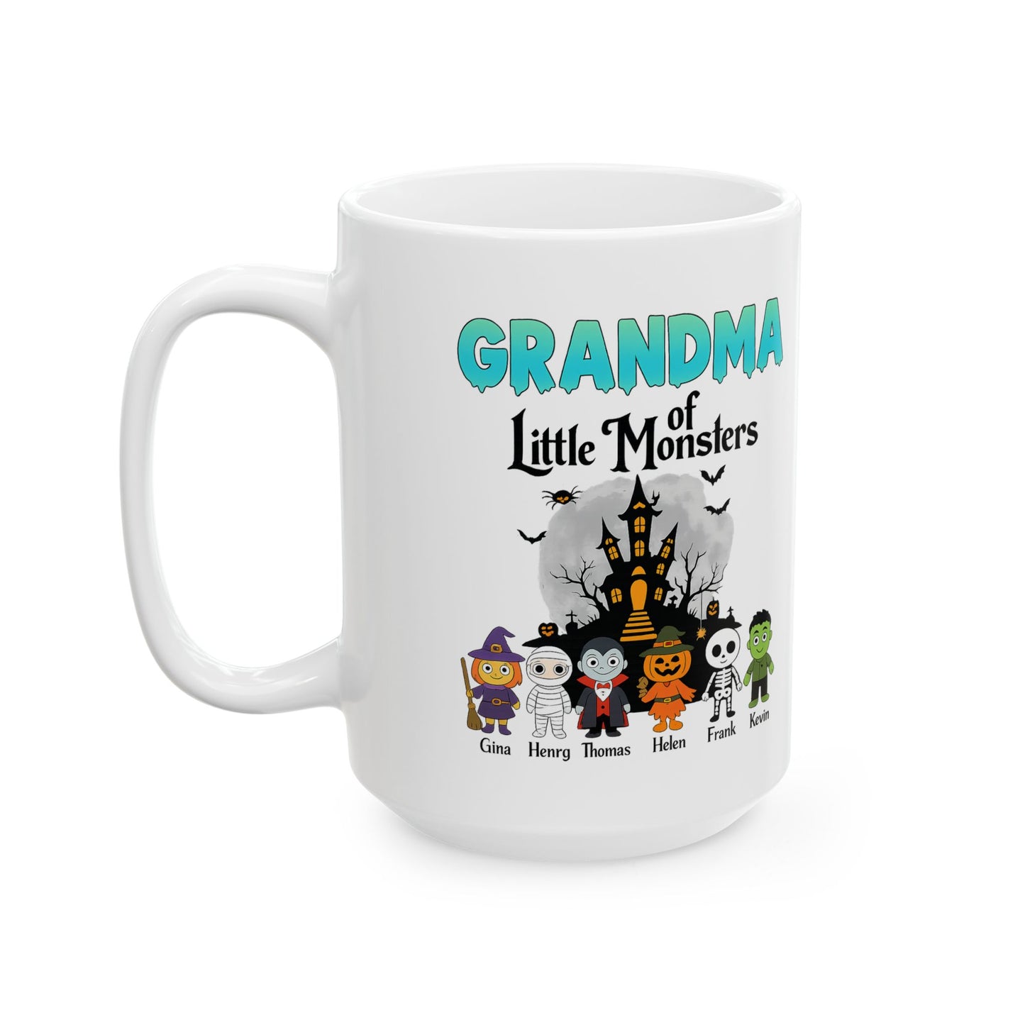 Halloween Gift For Family - Grandma of Little Monsters Coffee Mug - PersonalizedFury