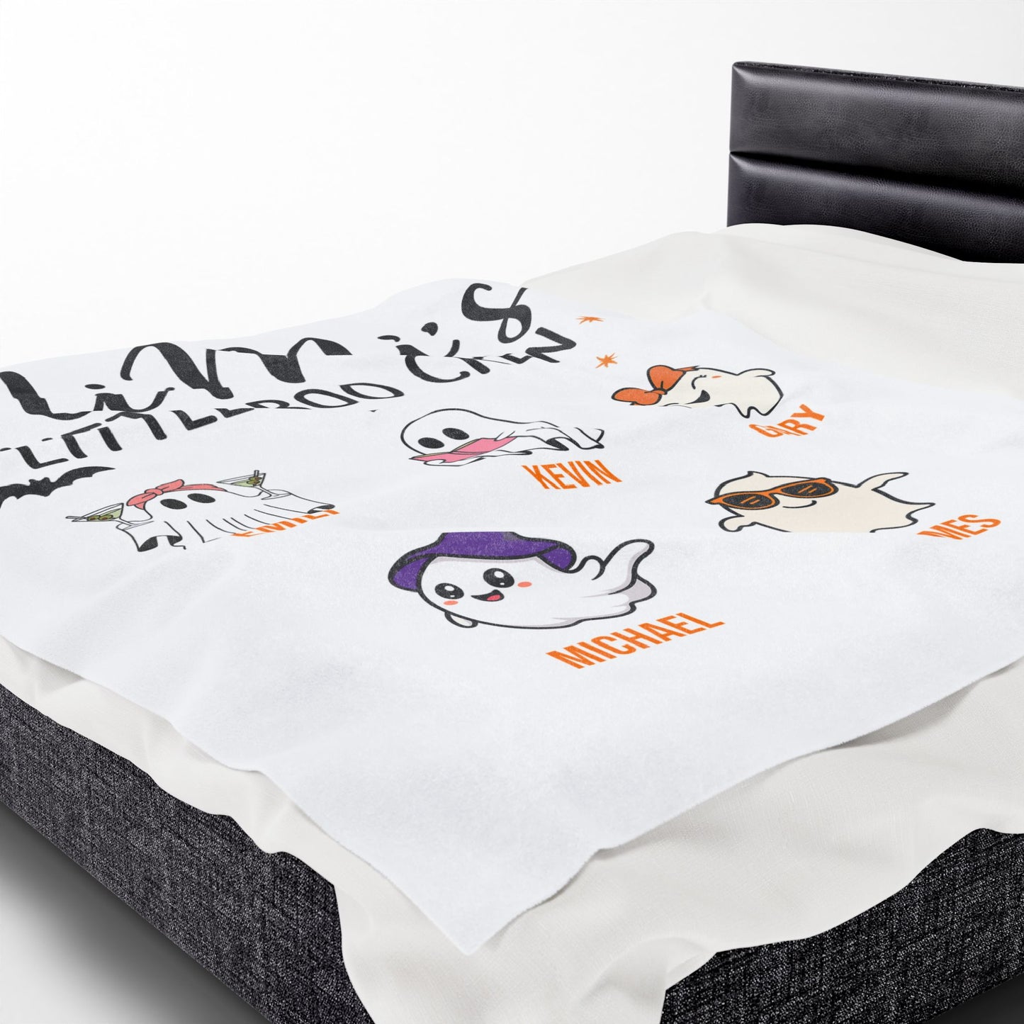 Mimi’s Little Boo Crew Blanket – Personalized Halloween Gift with Grandkids’ Names - PersonalizedFury
