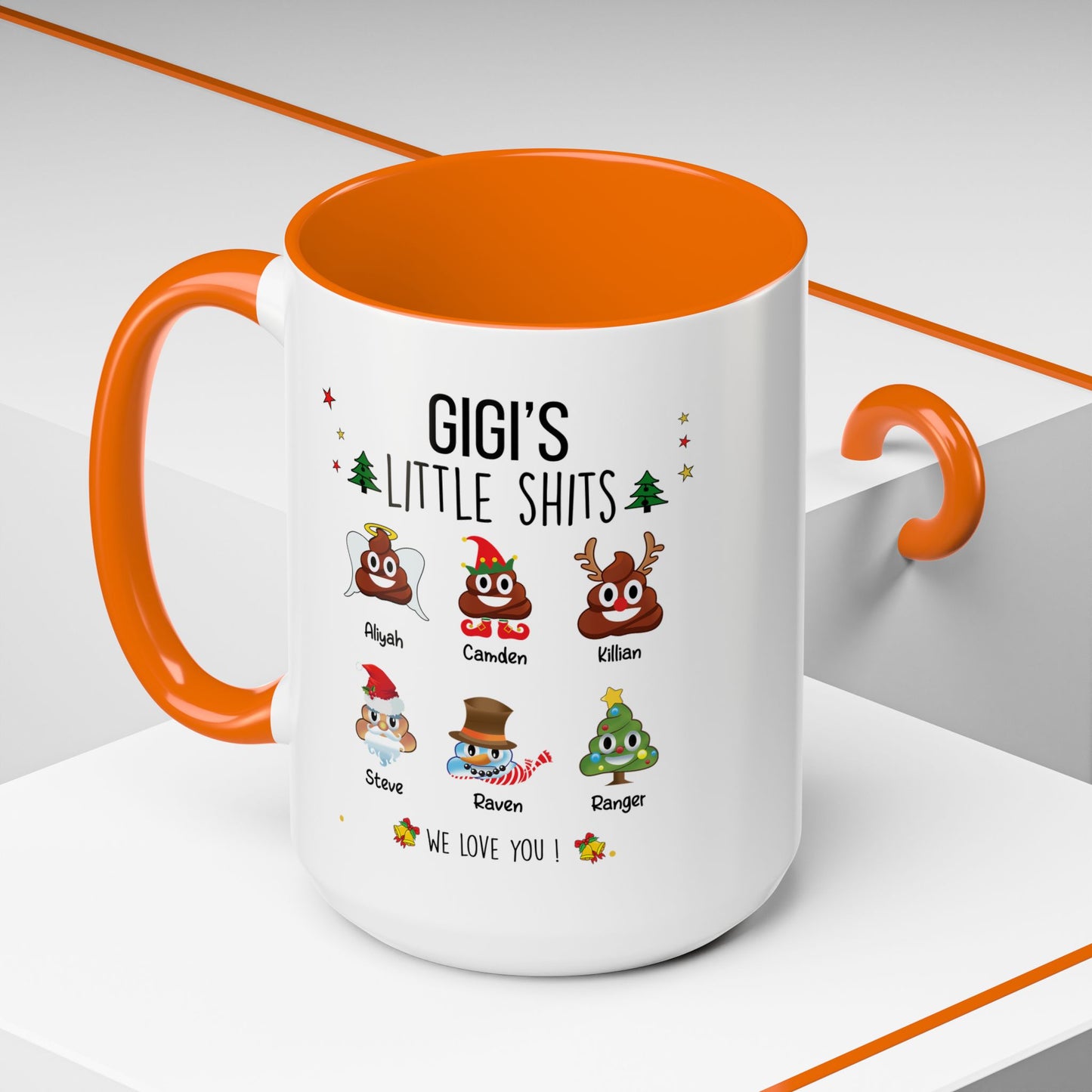 Custom Christmas Gift for Grandma or Mom - Funny Accent Mug - PersonalizedFury