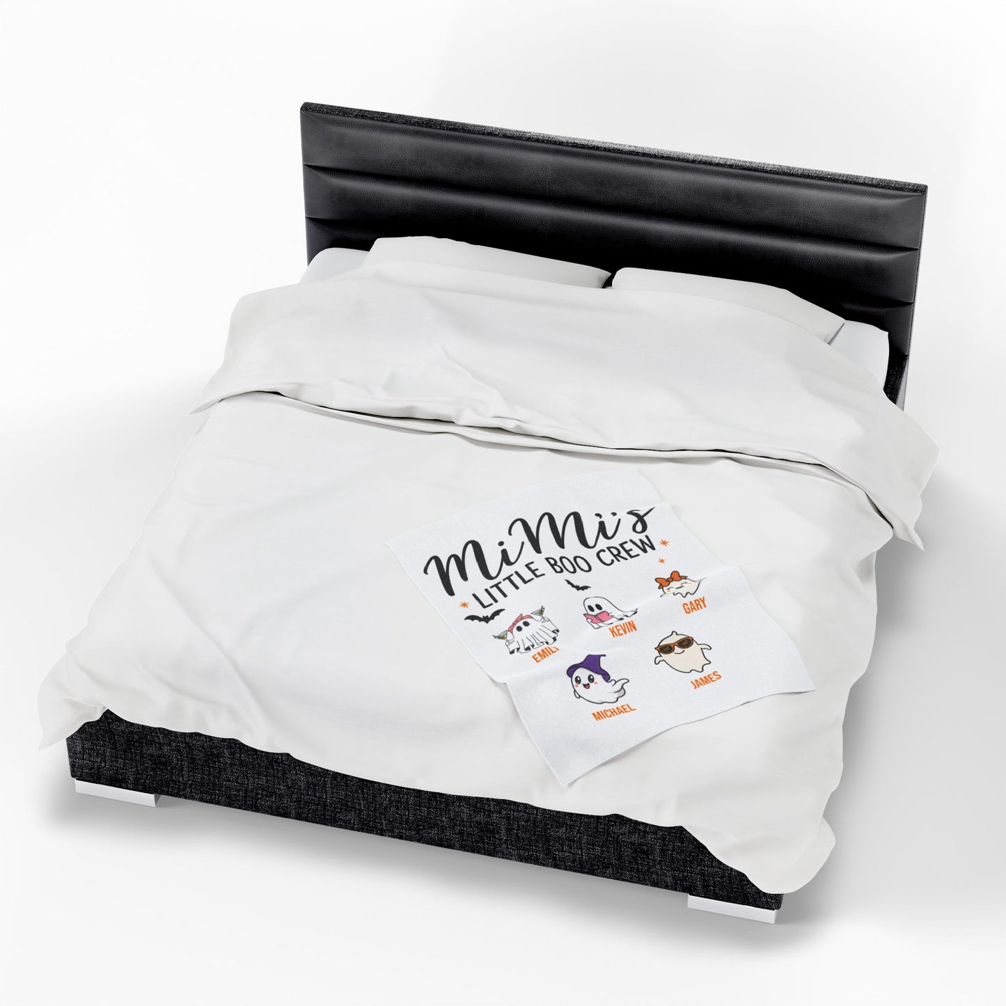 Mimi’s Little Boo Crew Blanket – Personalized Halloween Gift with Grandkids’ Names - PersonalizedFury