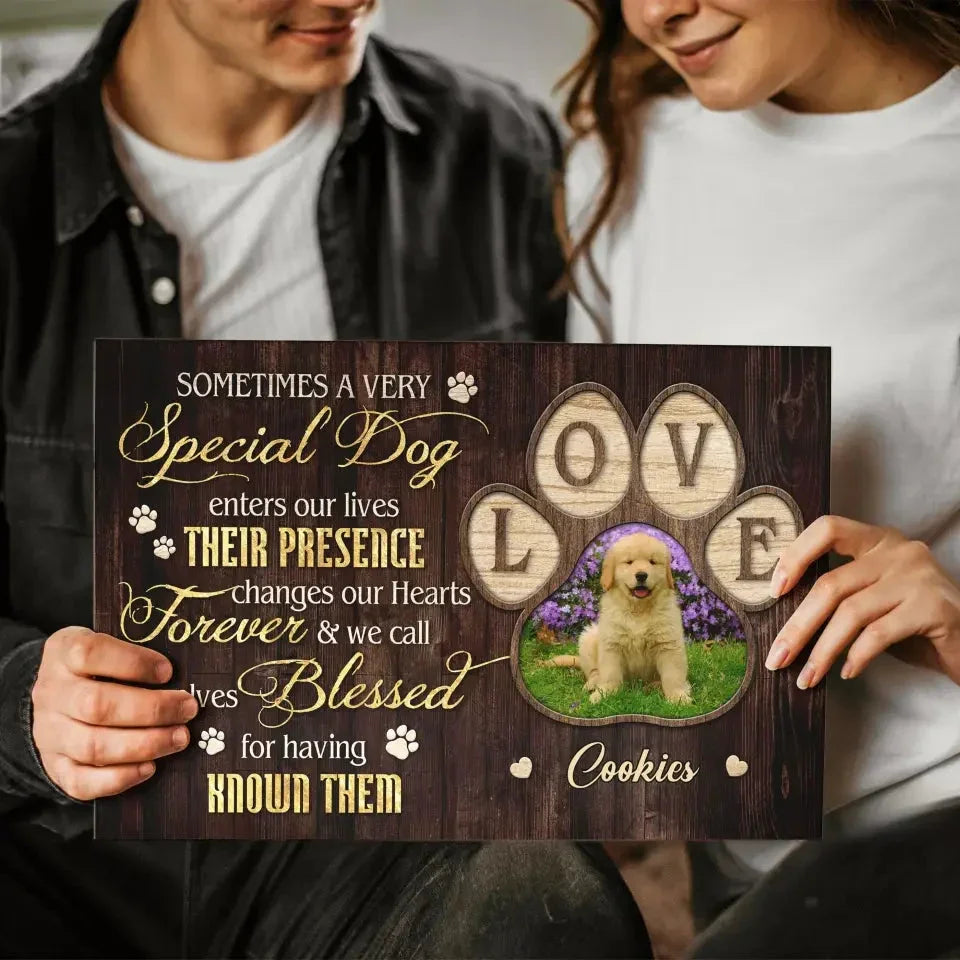 “Sometimes a Special Dog” Personalized Pet Memorial Canvas - PersonalizedFury