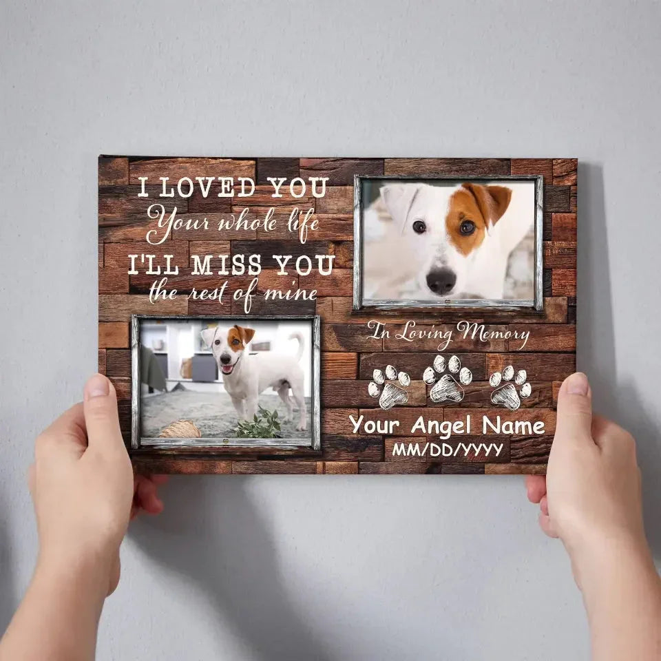 In Loving Memory – Custom Dog Memorial Canvas With Photo - PersonalizedFury