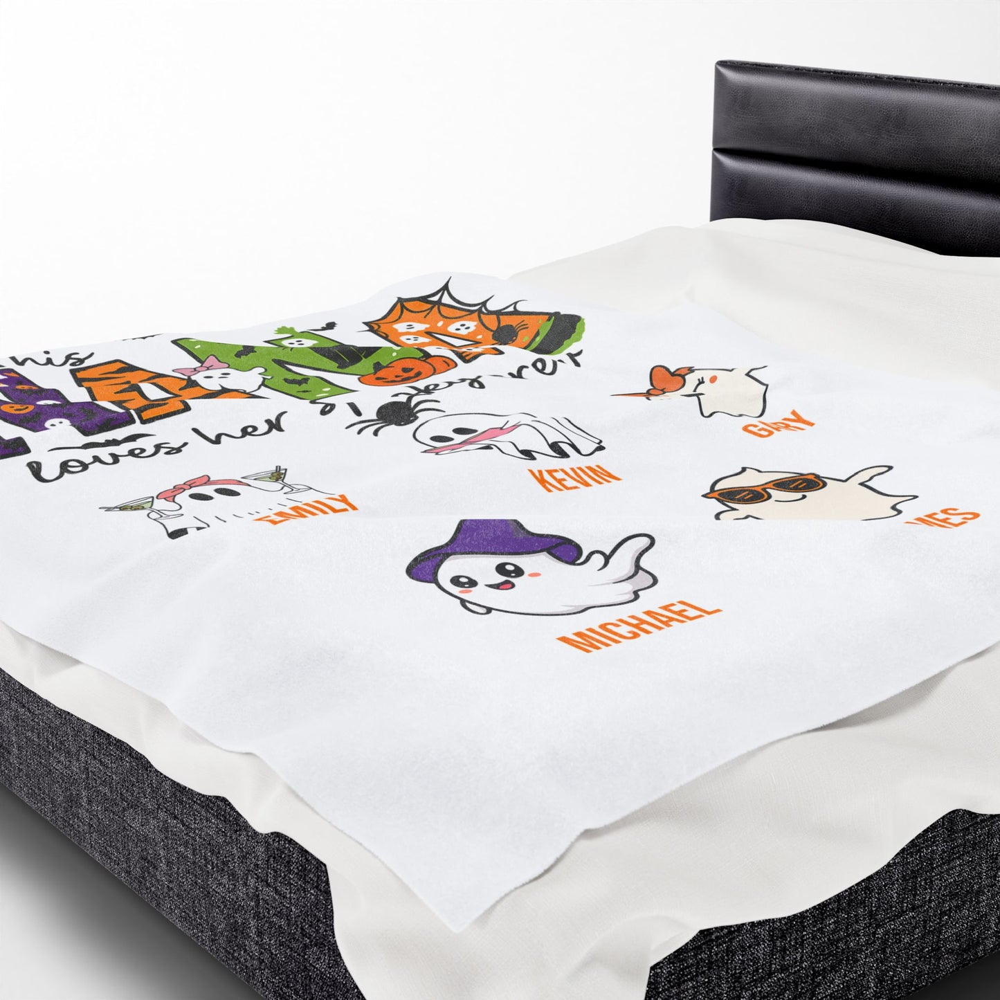 Nana Loves Her Spooky Crew Blanket – Personalized Halloween Gift - PersonalizedFury
