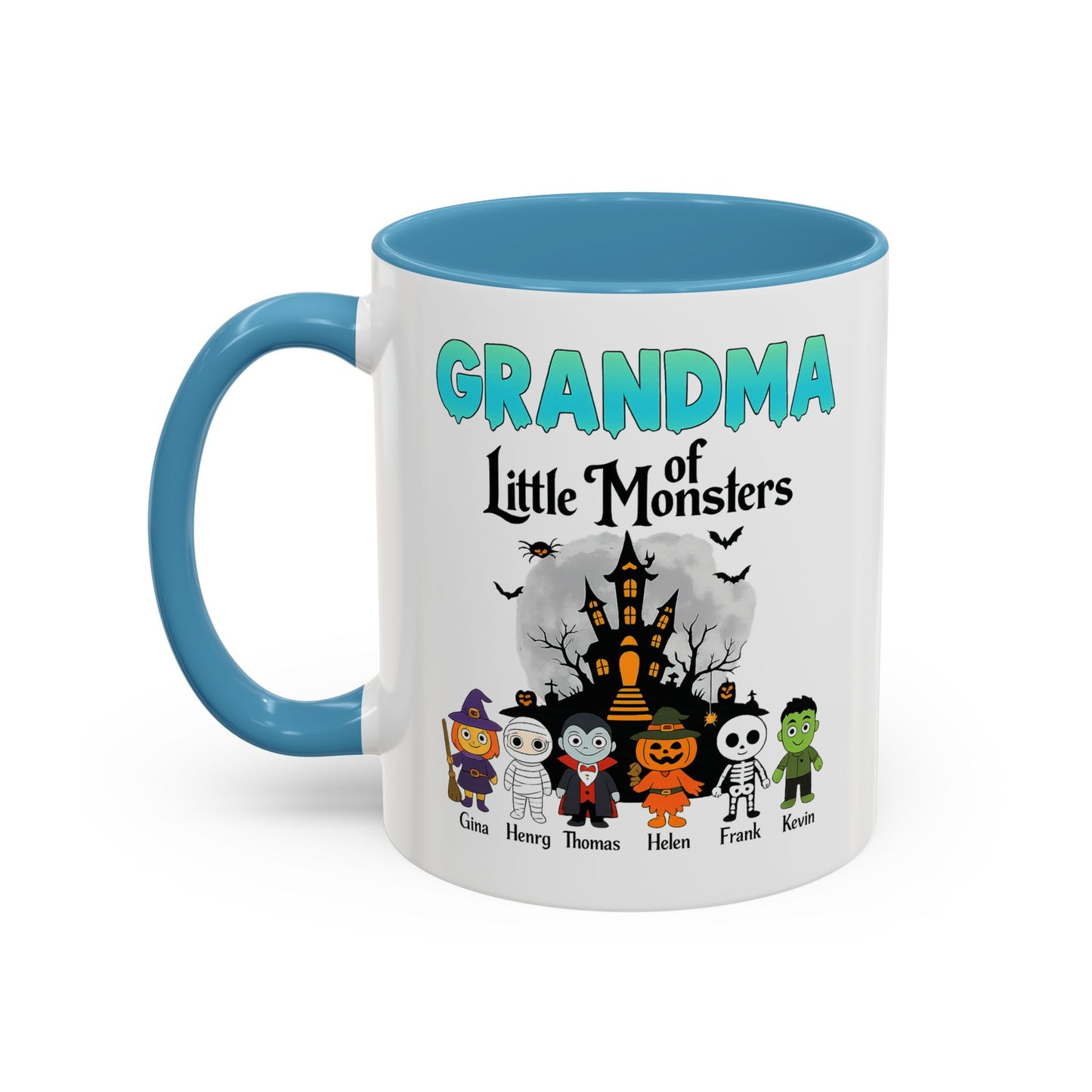Personalized Grandma of Little Monsters Accent Coffee Mug - PersonalizedFury