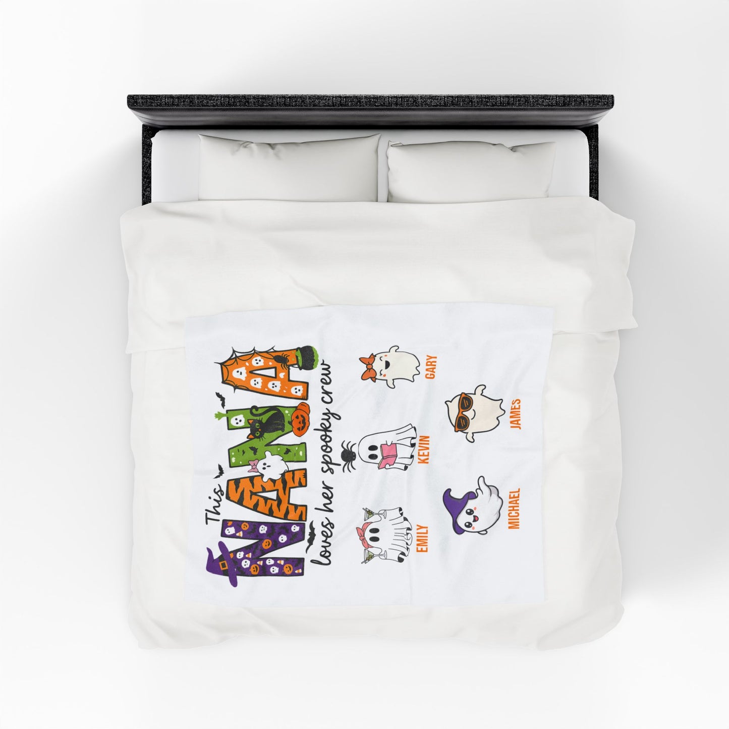 Nana Loves Her Spooky Crew Blanket – Personalized Halloween Gift - PersonalizedFury