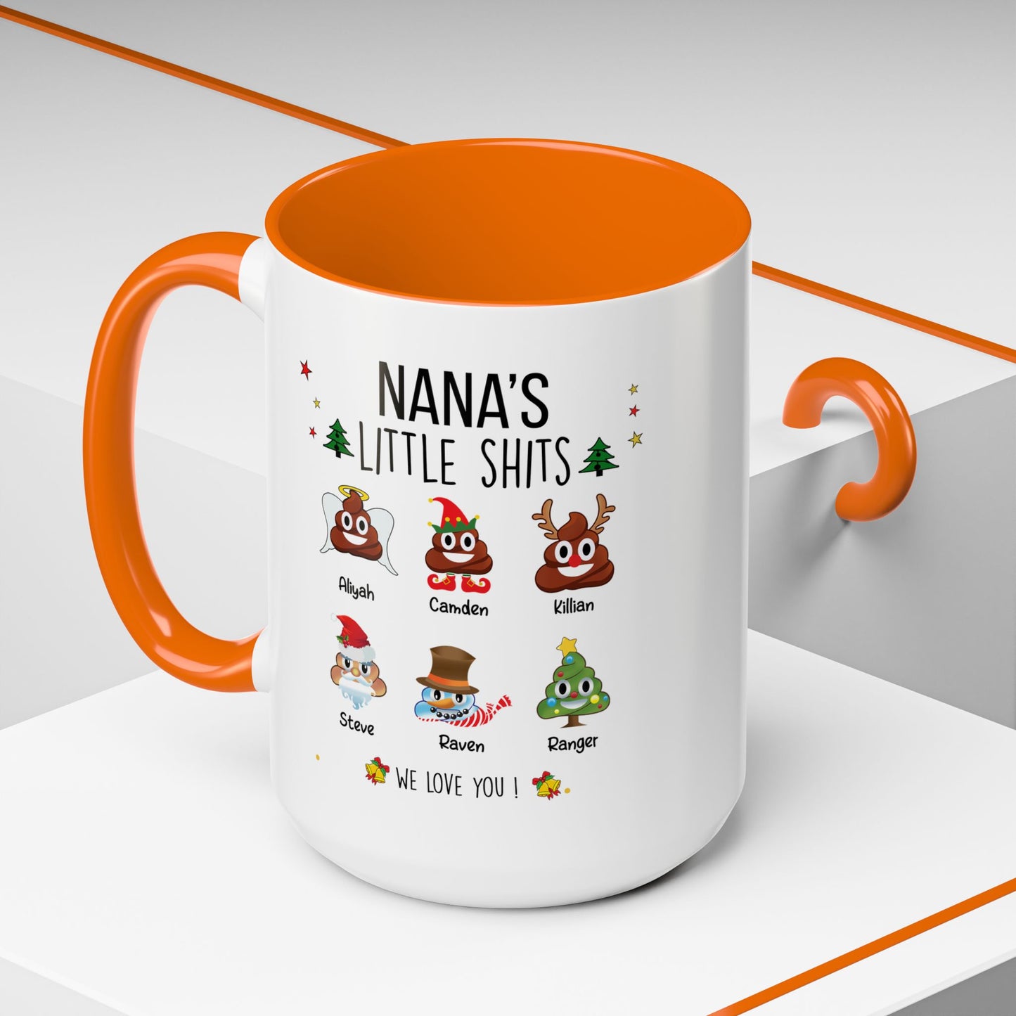 Christmas Gift for Grandma or Mom - Funny Nana Accent Mug - PersonalizedFury