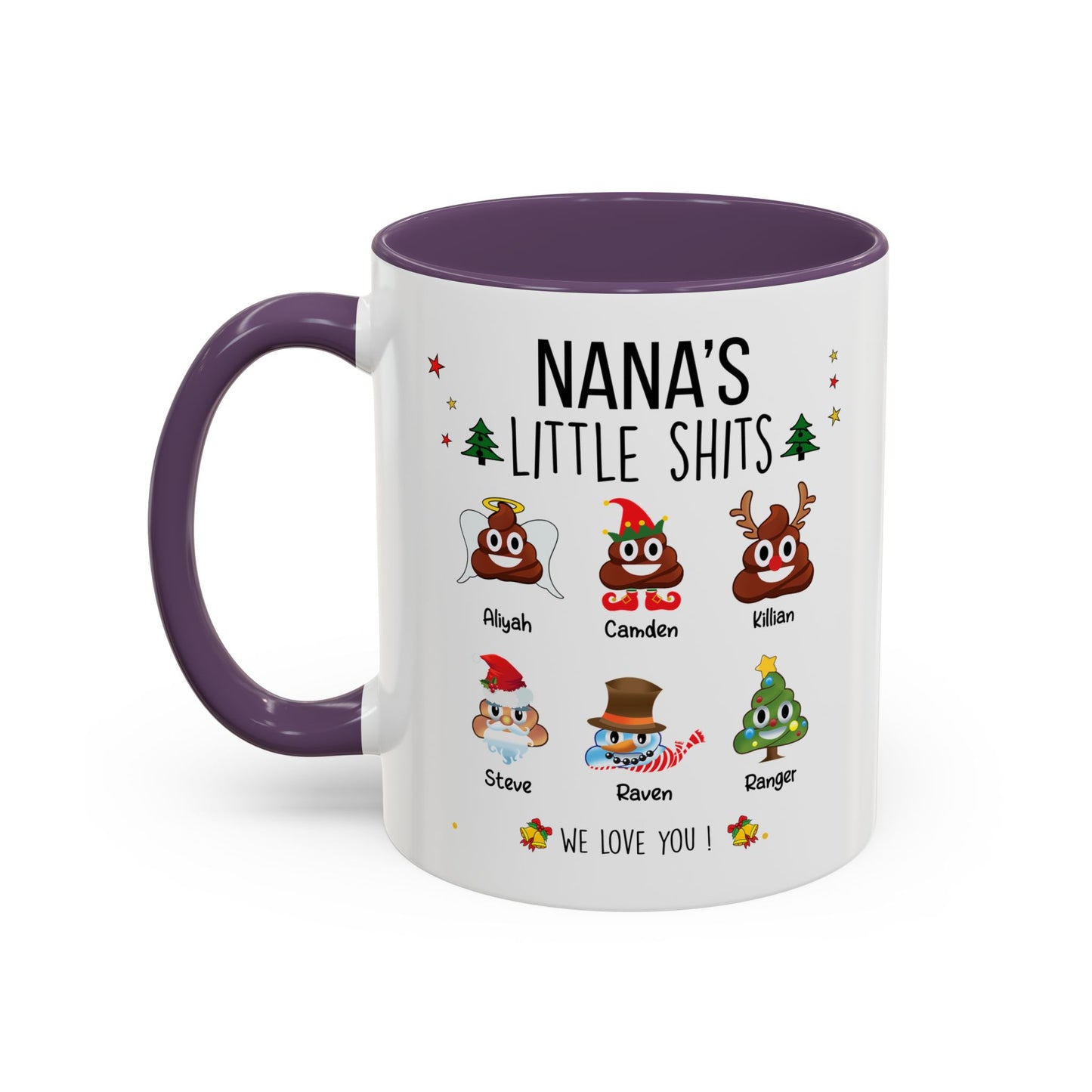 Christmas Gift for Grandma or Mom - Funny Nana Accent Mug - PersonalizedFury
