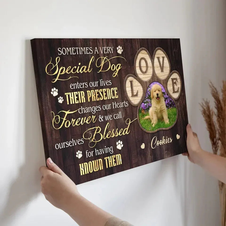 “Sometimes a Special Dog” Personalized Pet Memorial Canvas - PersonalizedFury