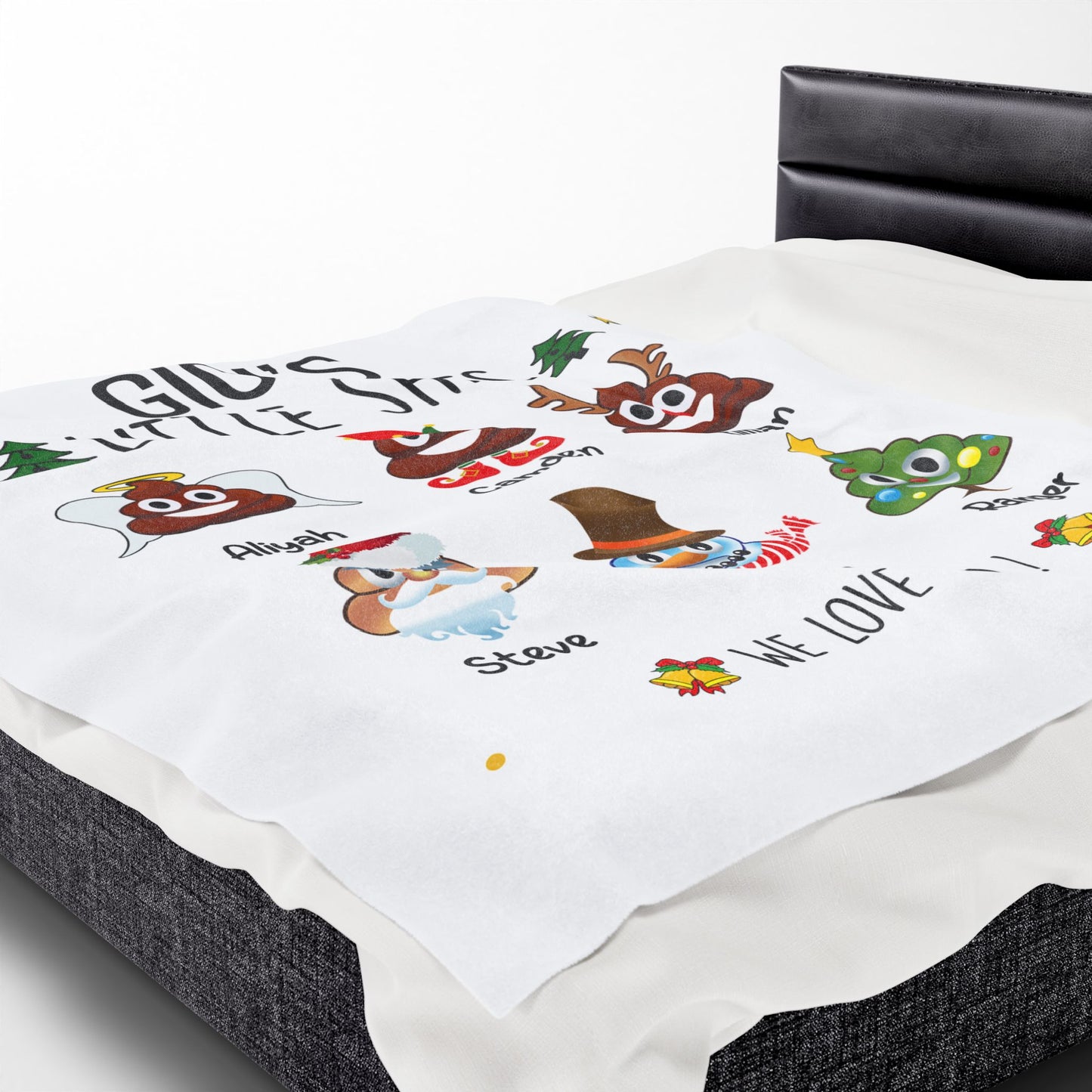 Personalized Gift For Gigi - Christmas Blanket with Grandkids names - PersonalizedFury