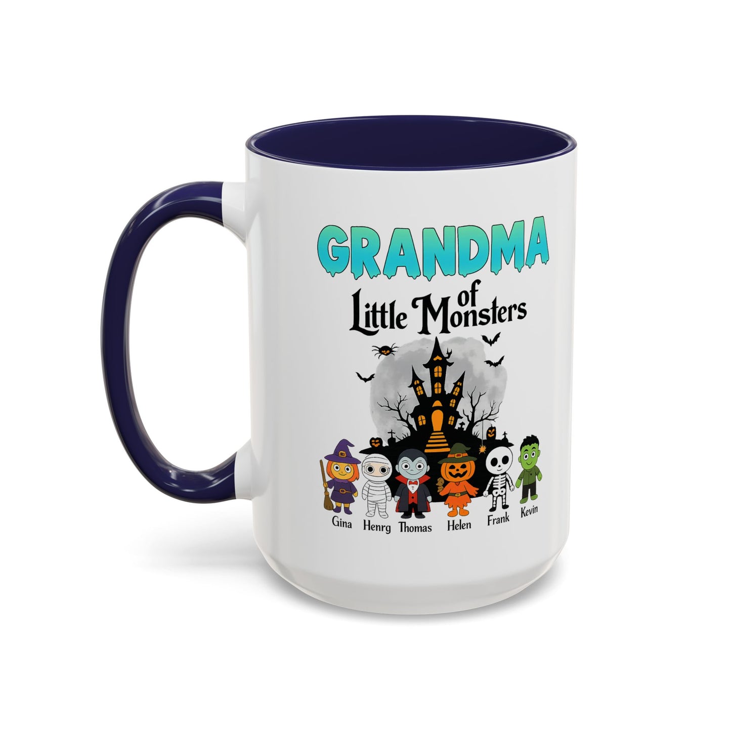 Personalized Grandma of Little Monsters Accent Coffee Mug - PersonalizedFury