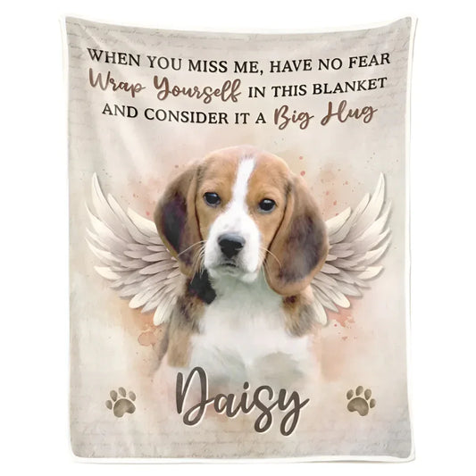 Custom Pet Memorial Gift – Wrap yourself in this Photo blanket - PersonalizedFury