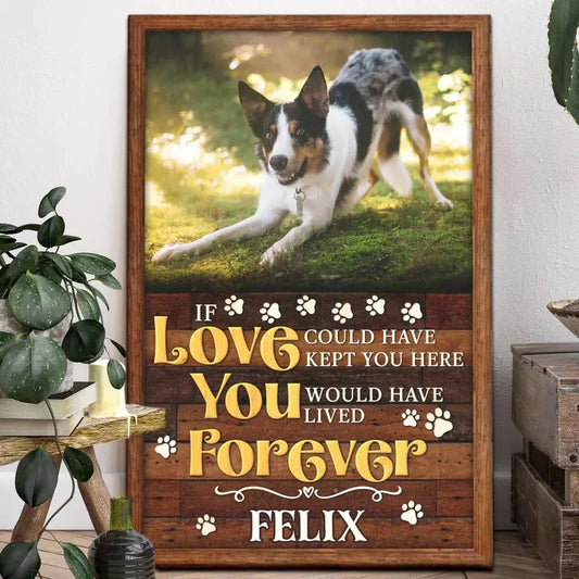 Dog Memorial Gift – Custom Photo Canvas with Pet’s Name - PersonalizedFury