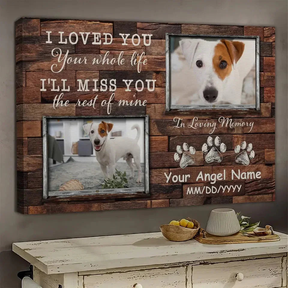 In Loving Memory – Custom Dog Memorial Canvas With Photo - PersonalizedFury