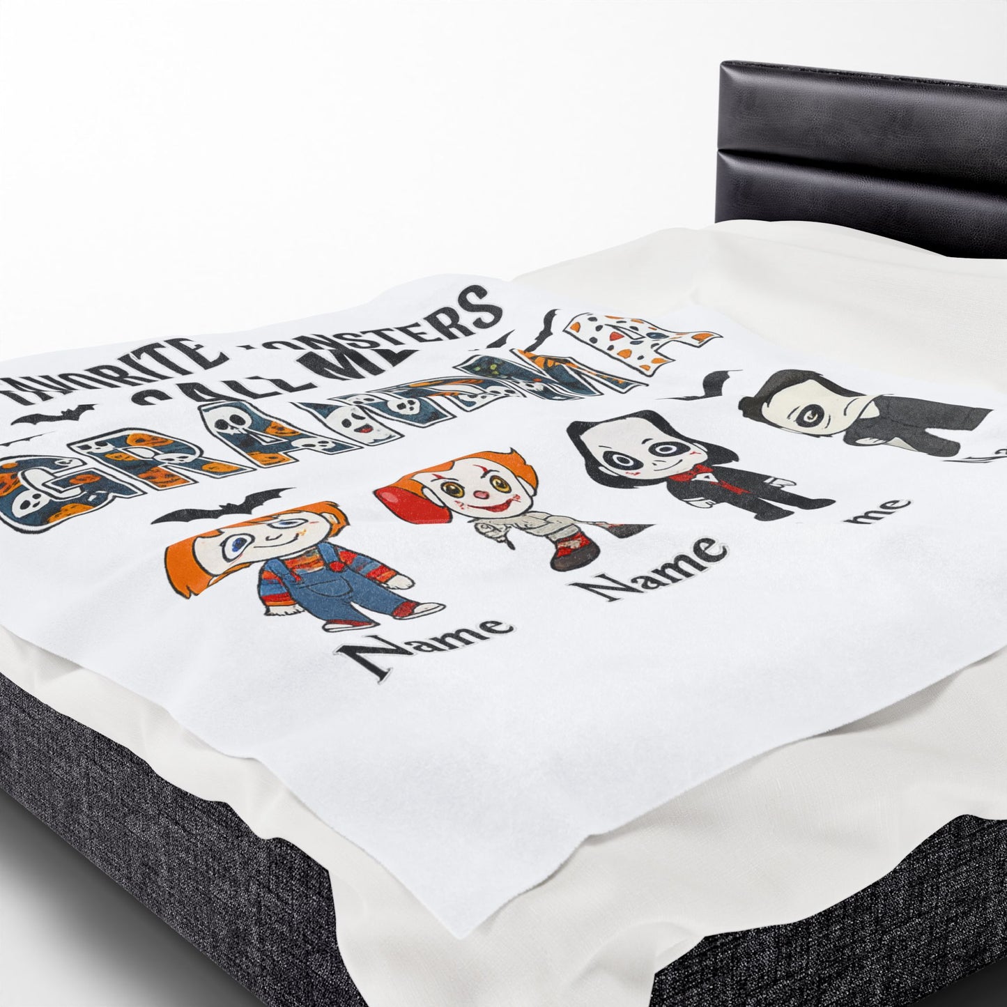 Grandma Halloween Blanket - Favorite Monsters Call Me Grandma Gift - PersonalizedFury