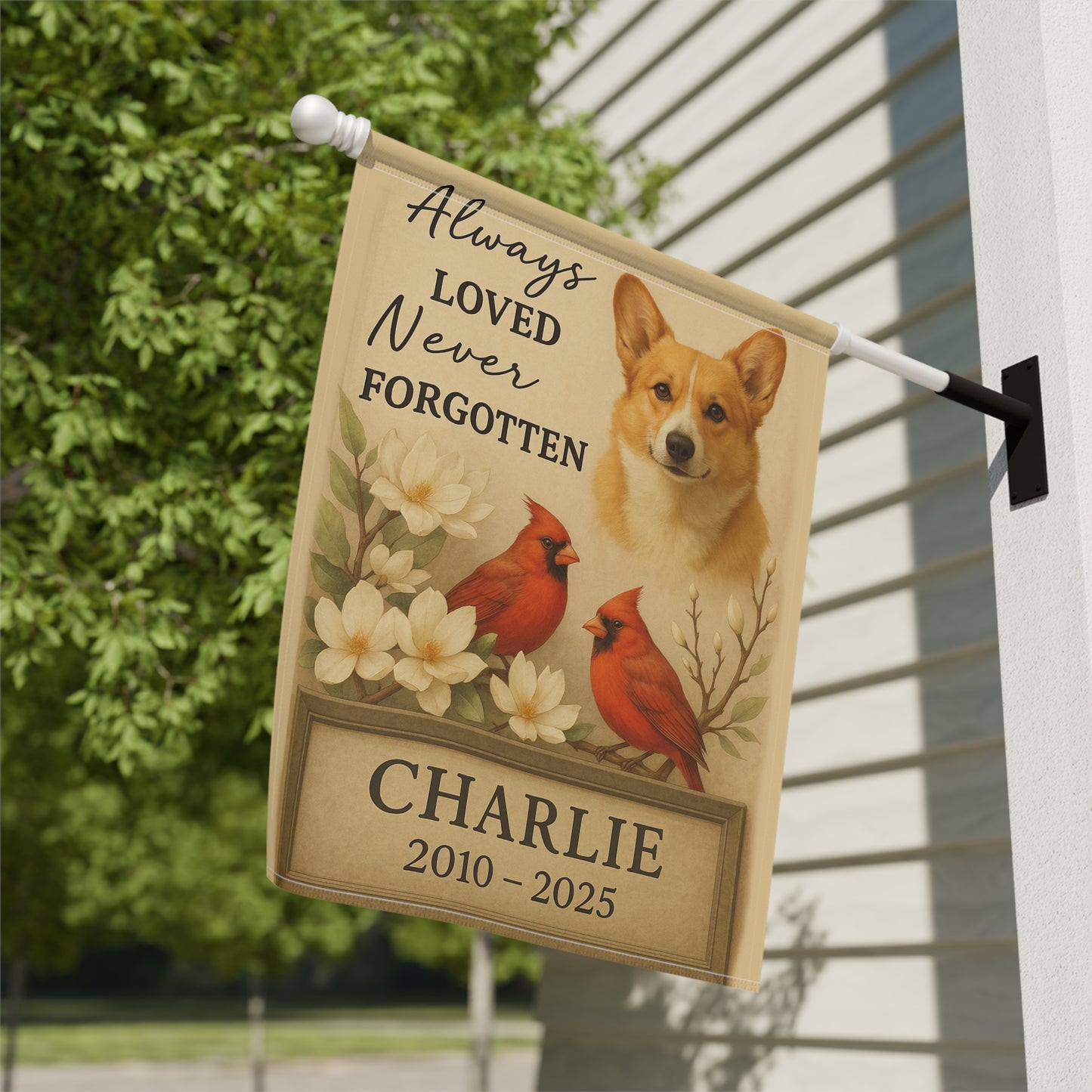 Pet Memorial Flag – Custom Dog Memorial Gift with Name & Years