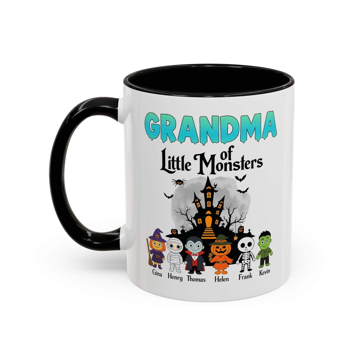 Personalized Grandma of Little Monsters Accent Coffee Mug - PersonalizedFury