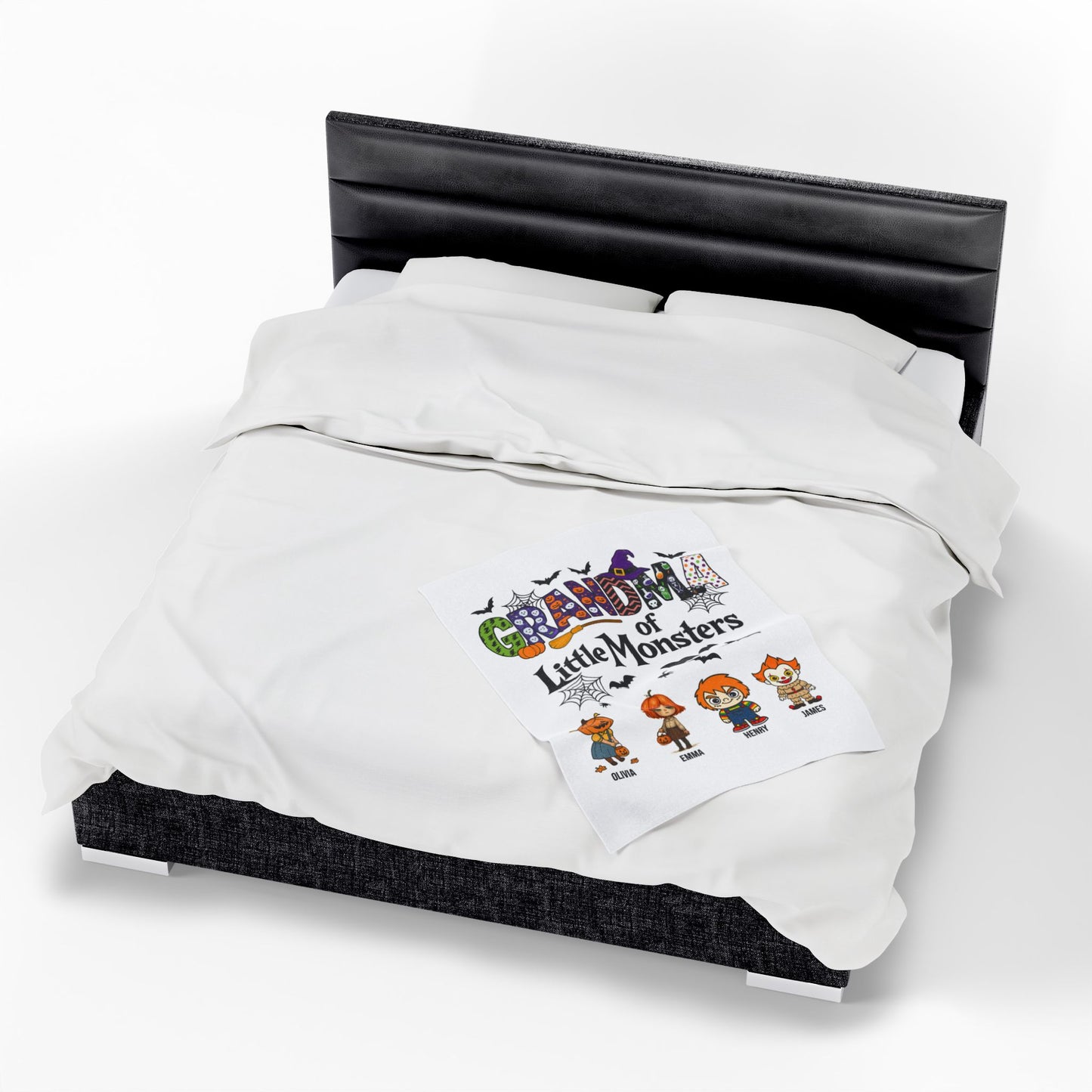 Grandma Halloween Blanket - Personalized Gift For Grandma - PersonalizedFury