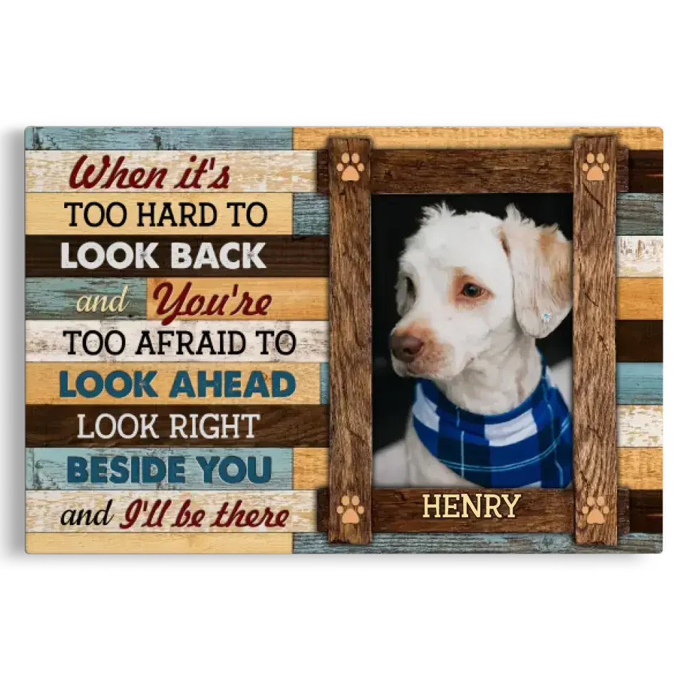 “I’ll Be There” Custom Pet Memorial Canvas – Framed Dog Loss Gift - PersonalizedFury