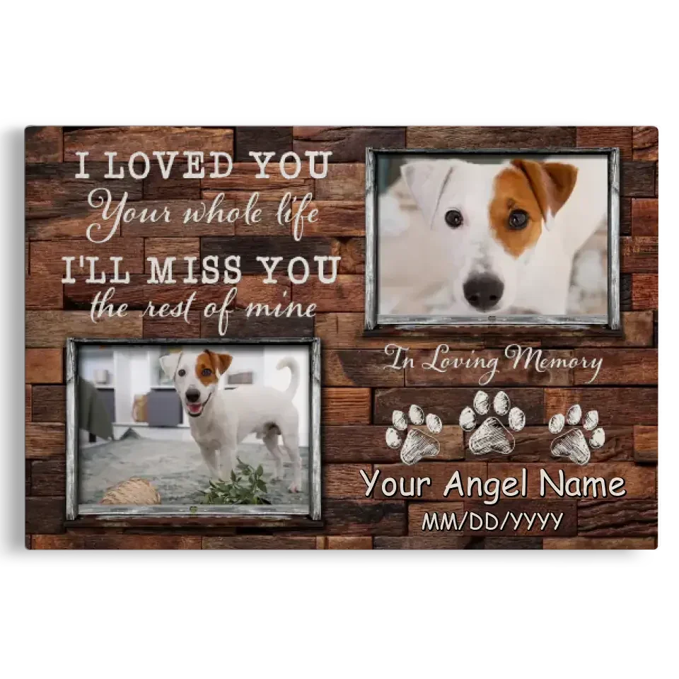 In Loving Memory – Custom Dog Memorial Canvas With Photo - PersonalizedFury